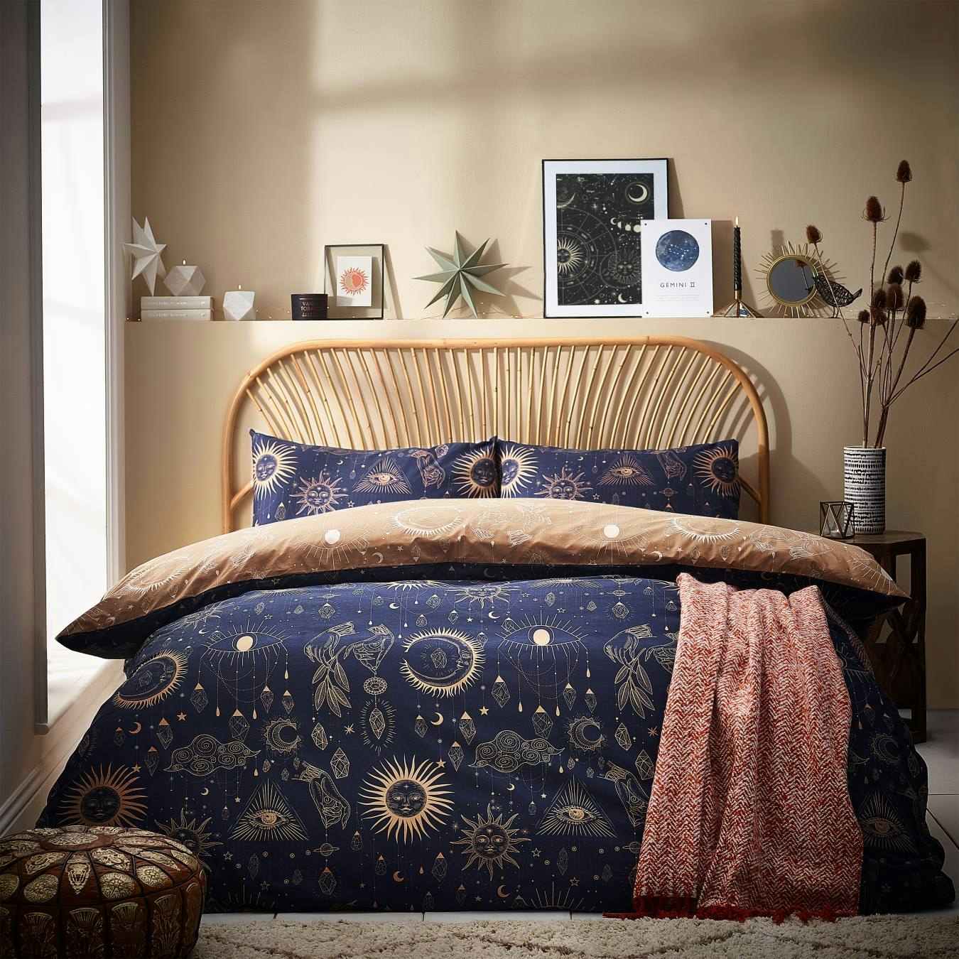 Constellation Reversible Duvet Cover Set - GolNavy by Riva Home