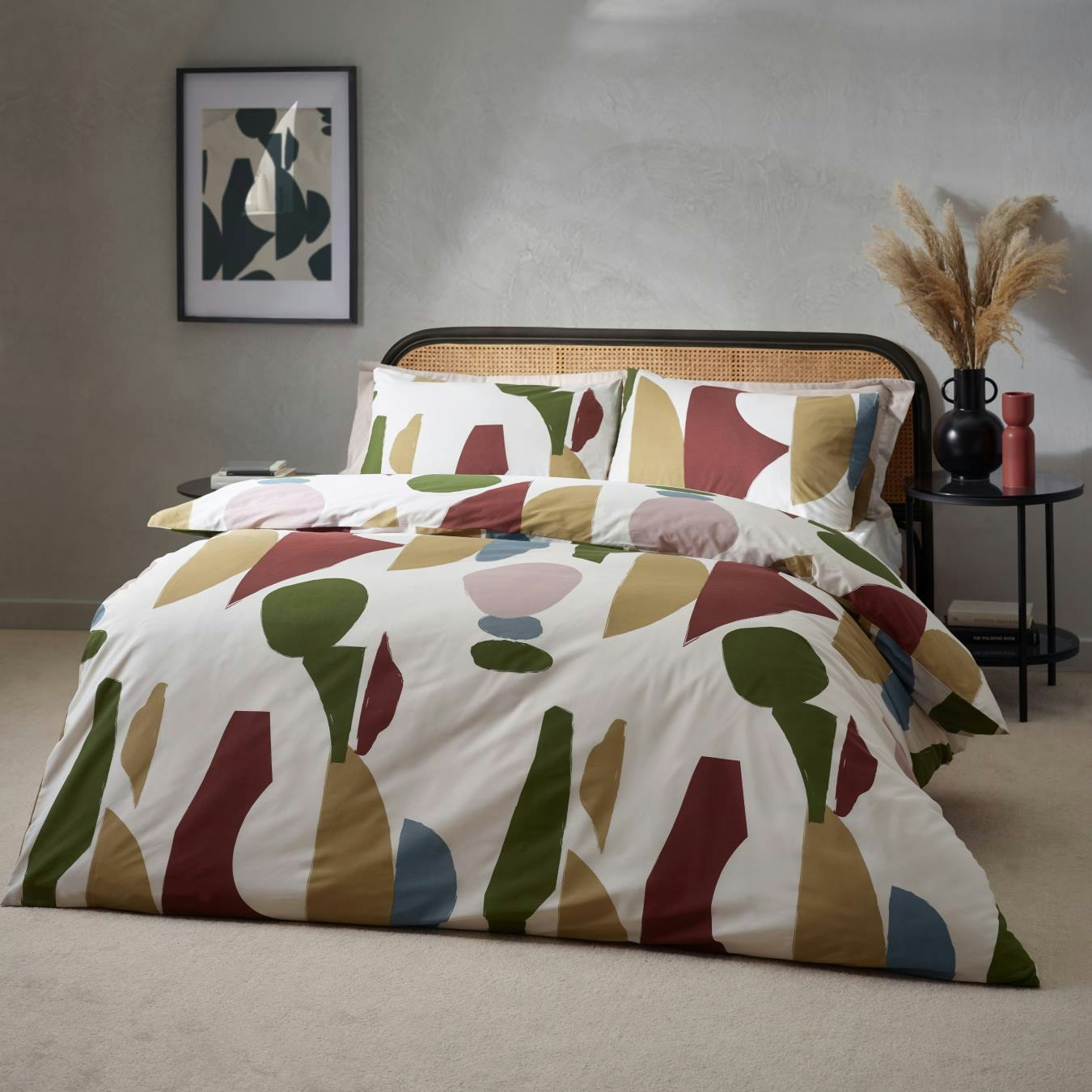 Meta Reversible Duvet Cover Set - Multi by Riva Home