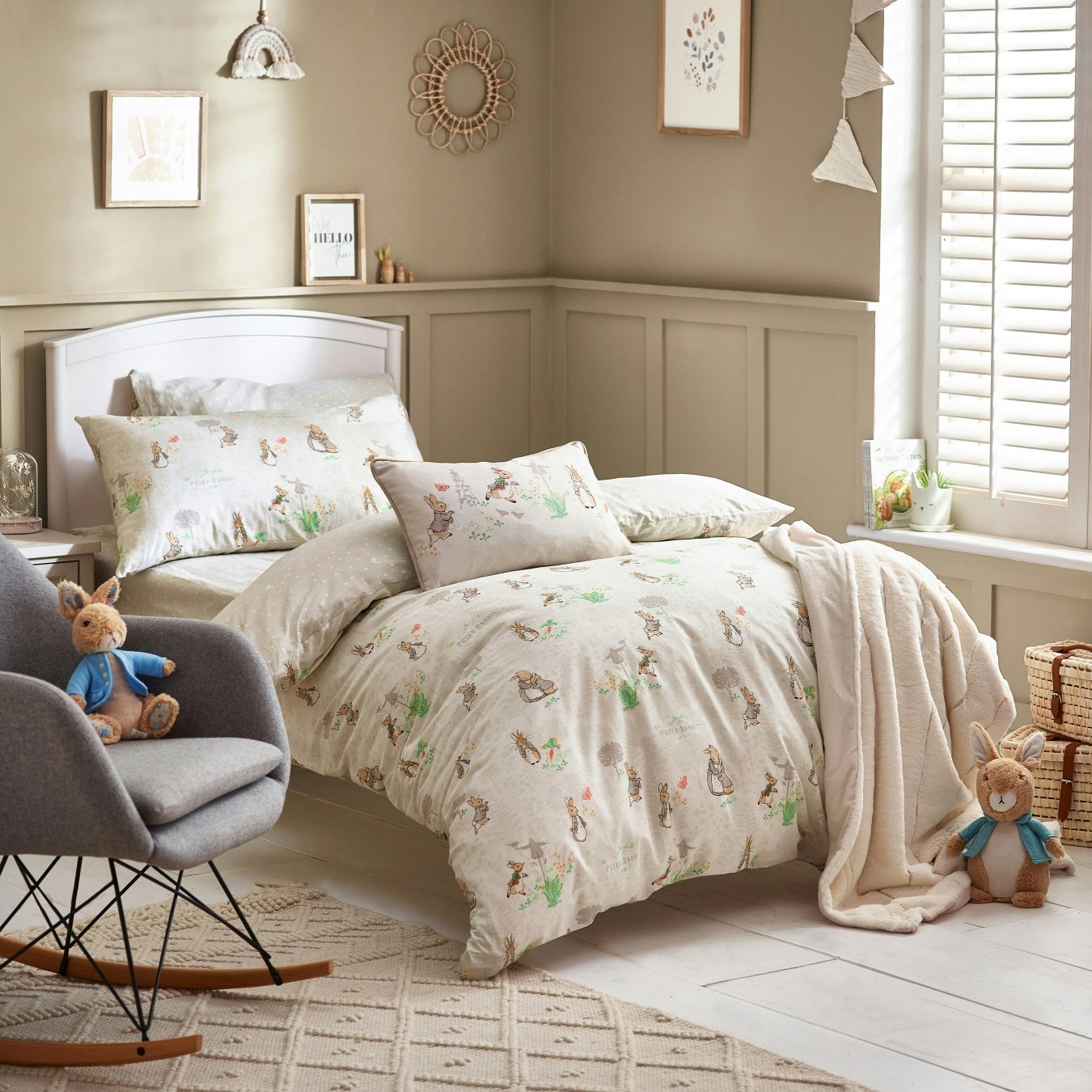 Peter Rabbit Classic Duvet Set - Natural by Riva Home