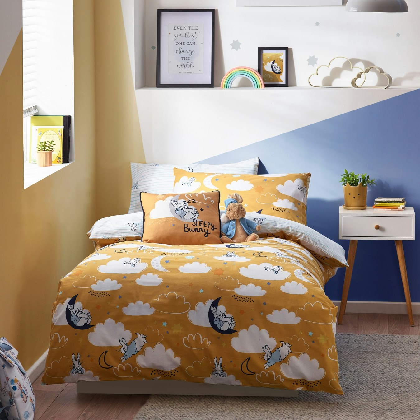 Peter Rabbit Sleepy Head Duvet Set - Ochre by Riva Home