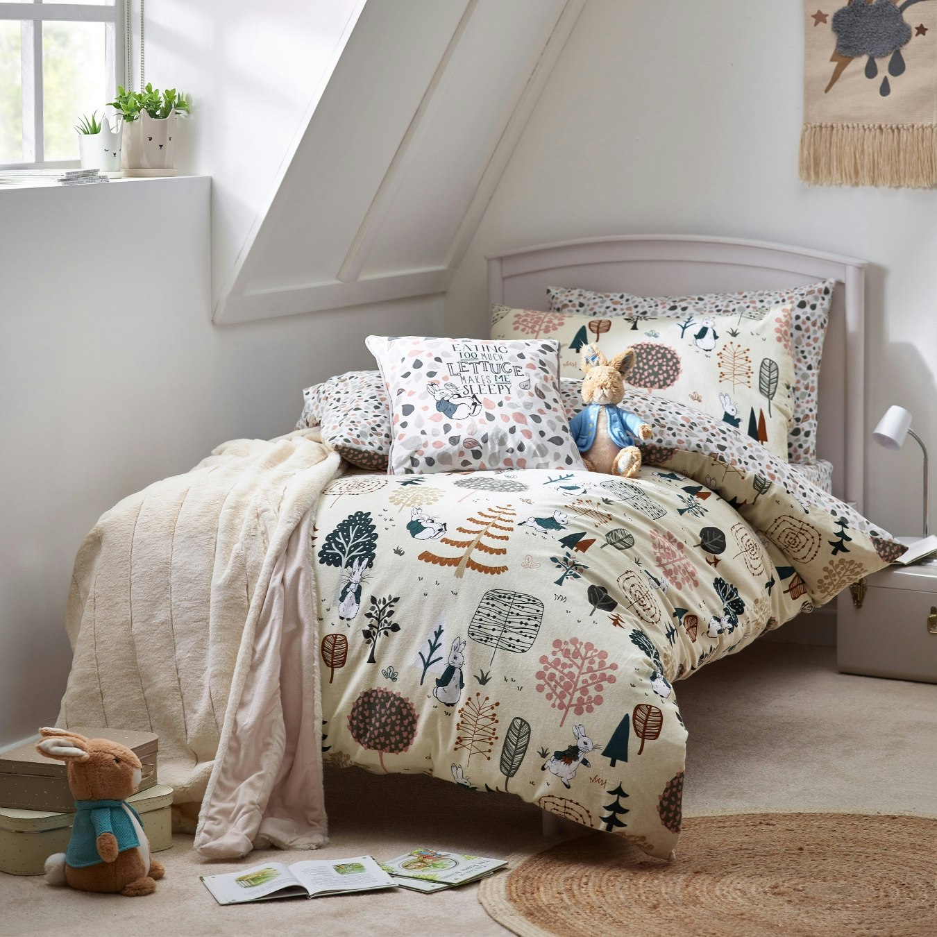 Peter Rabbit Scandi Woods Duvet Set - Natural by Riva Home