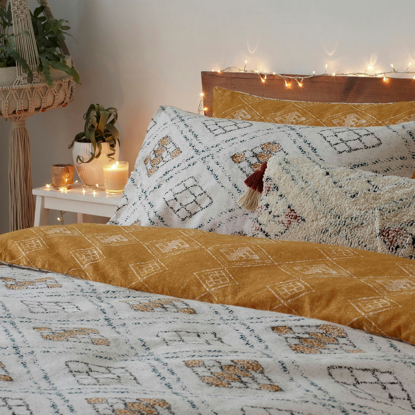 Atlas Duvet Set - Ochre by Riva Home