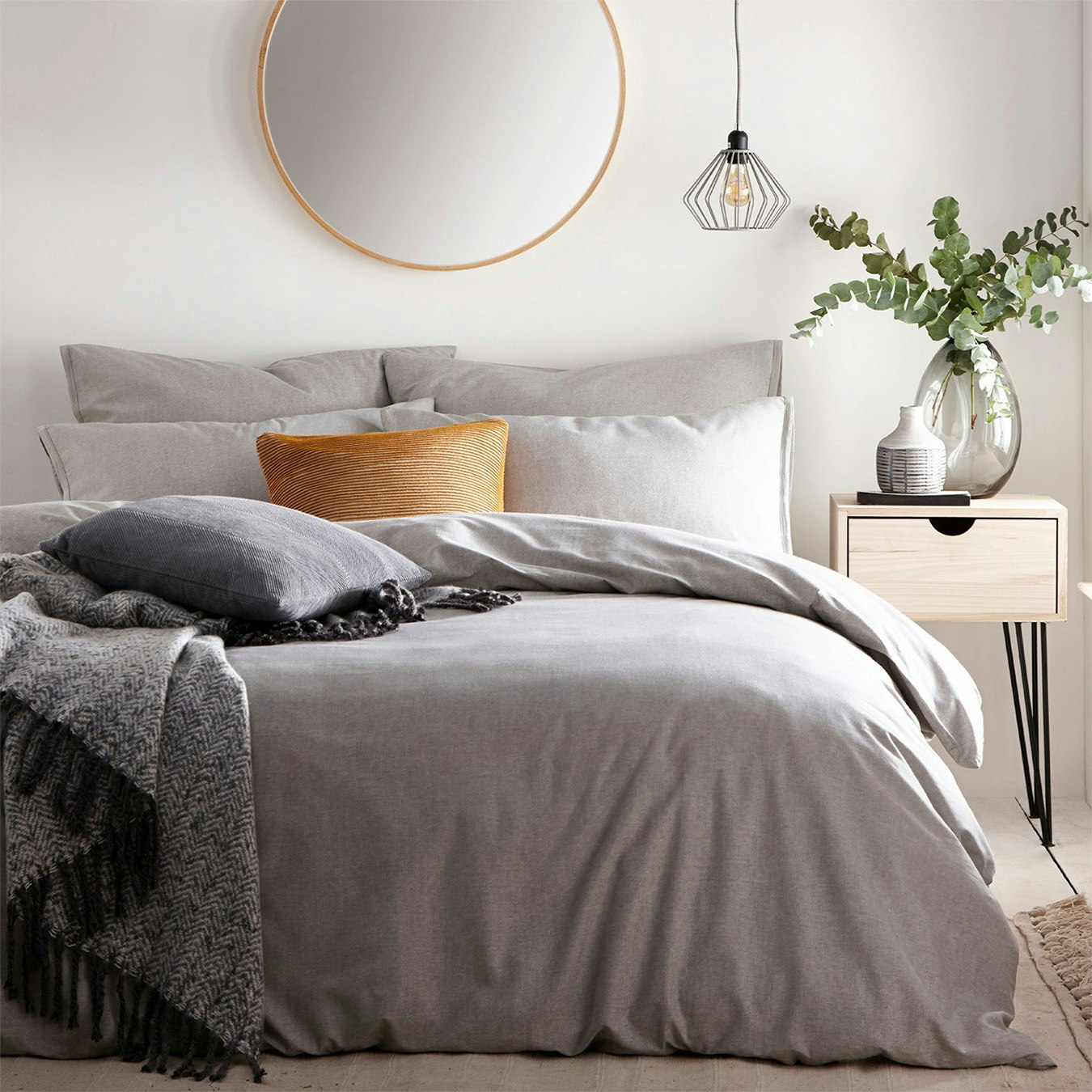 Claybourne Duvet Set - Grey by Riva Home