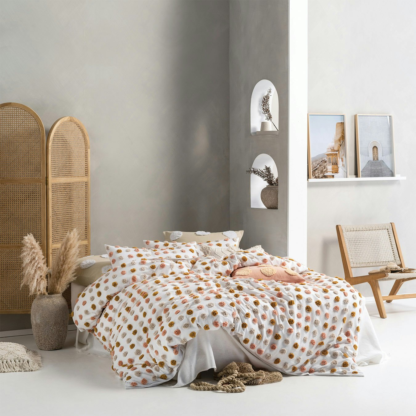 Haze Duvet Set - Pink / Sand by Riva Home