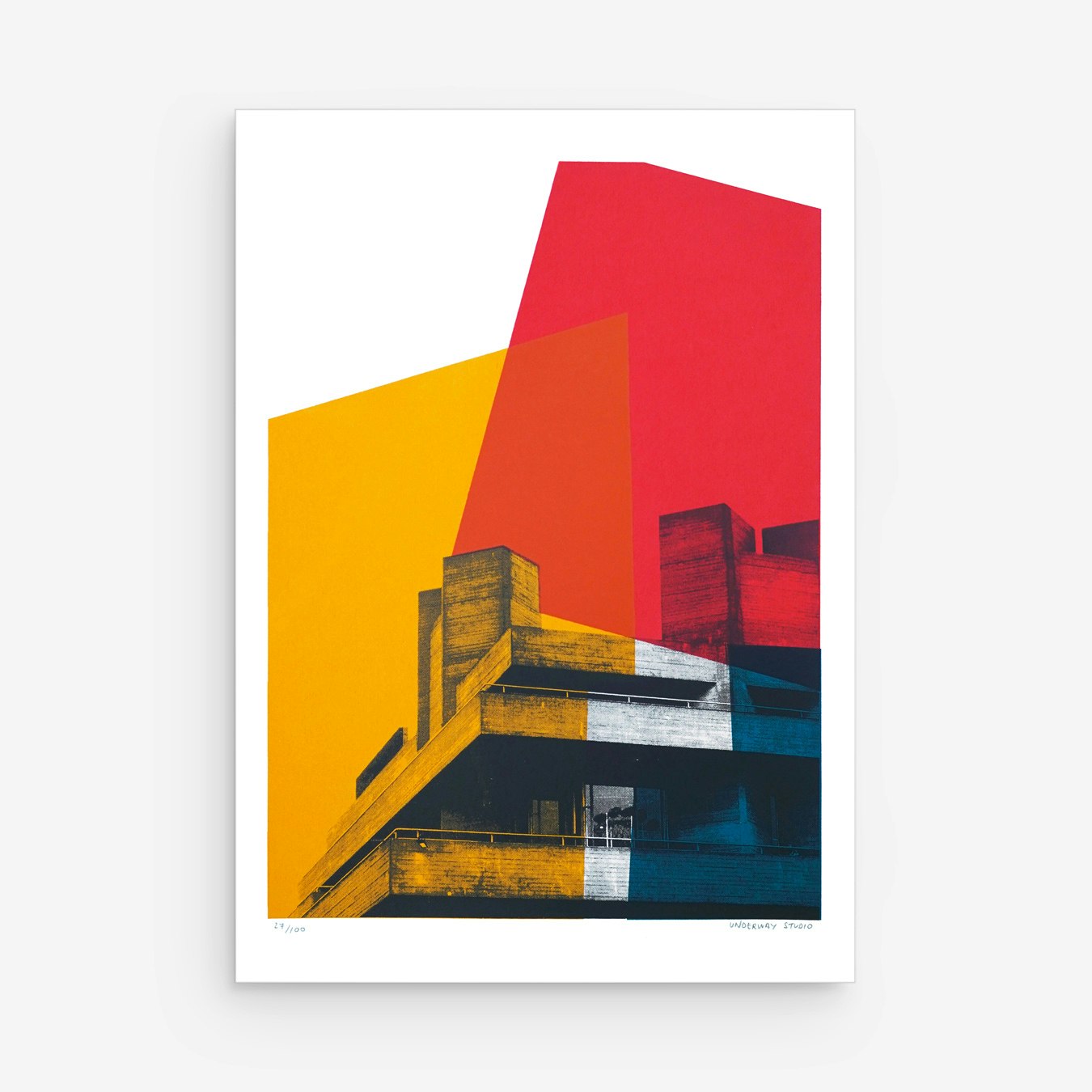 Brutal Forms III - Screen Print by Underway Studio
