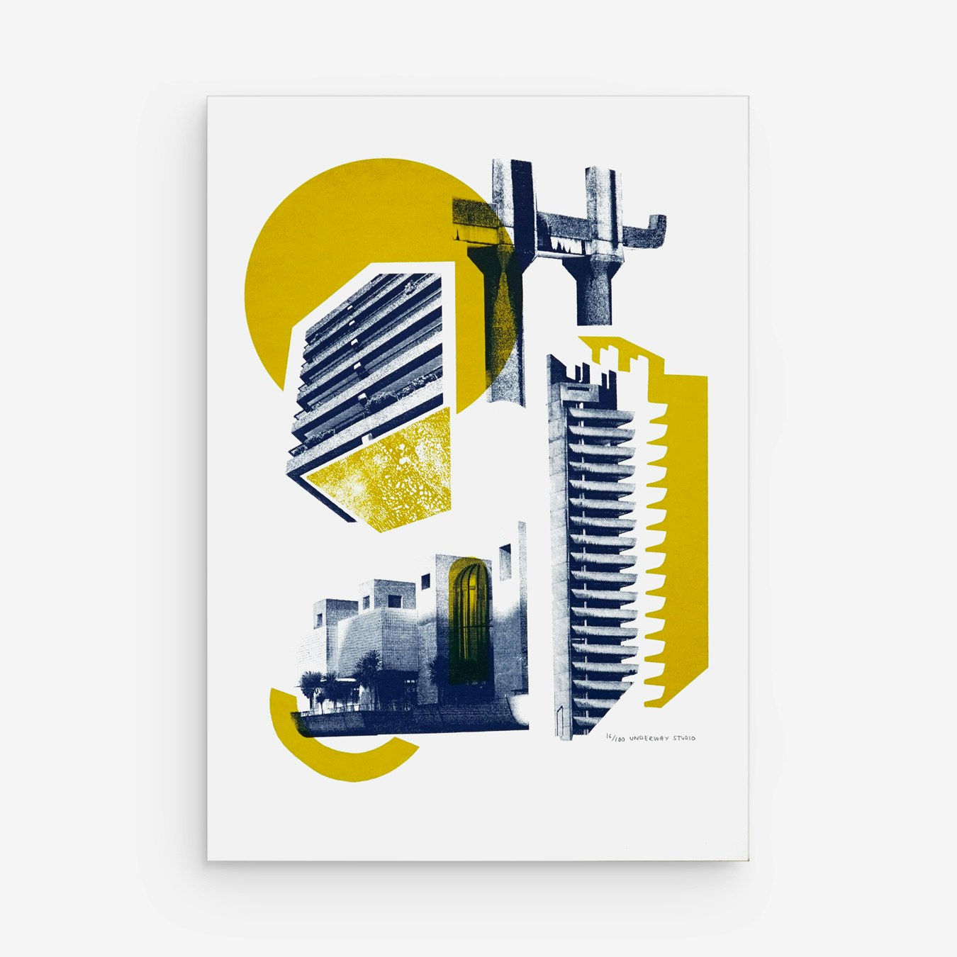 Brutal Forms VI - Screen Print by Underway Studio