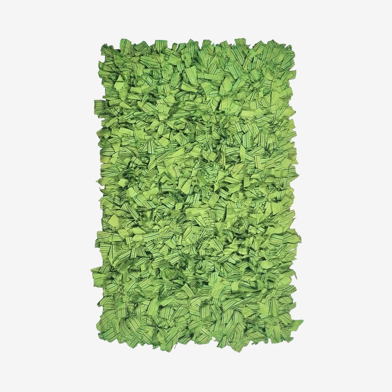Handloom Shaggy Area Rug - Green by Absolutely Natural Lifestyle