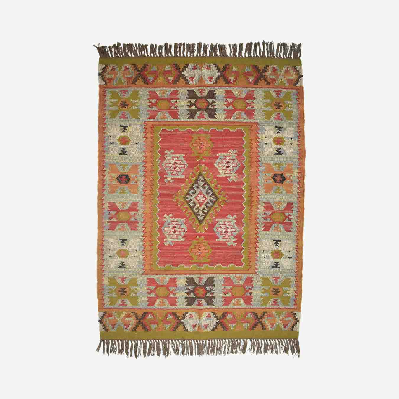 Arpita Kilim Area Rug - 100% Wool by Absolutely Natural Lifestyle