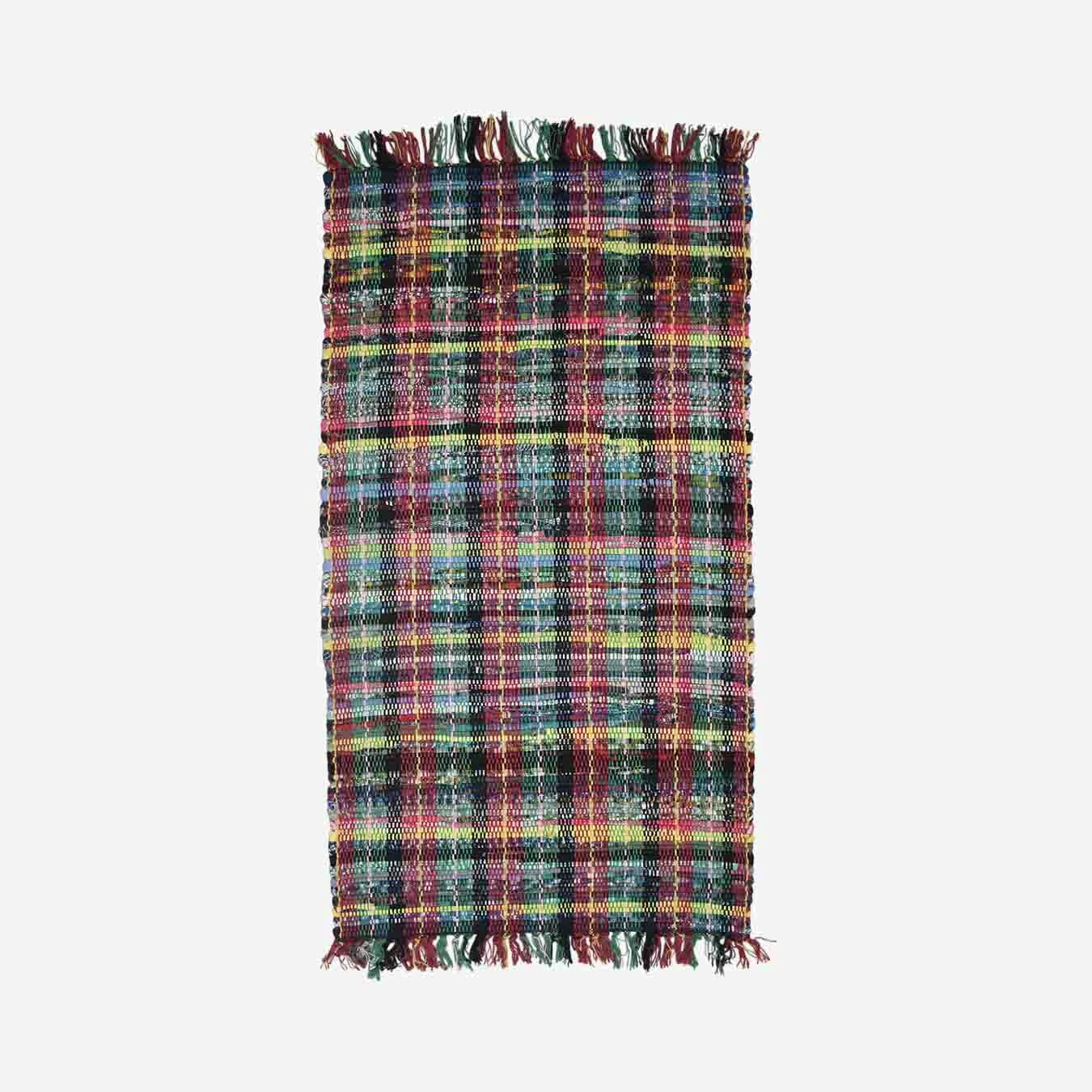 Check Rag Rug - Red by Absolutely Natural Lifestyle