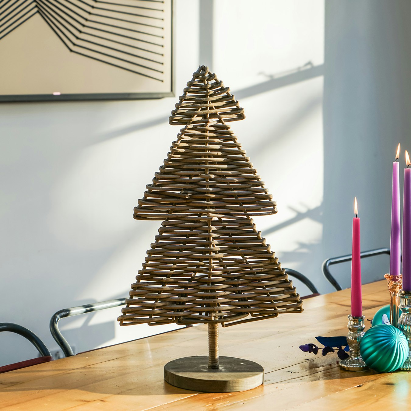 Rattan Christmas Tree - Natural by Ivyline
