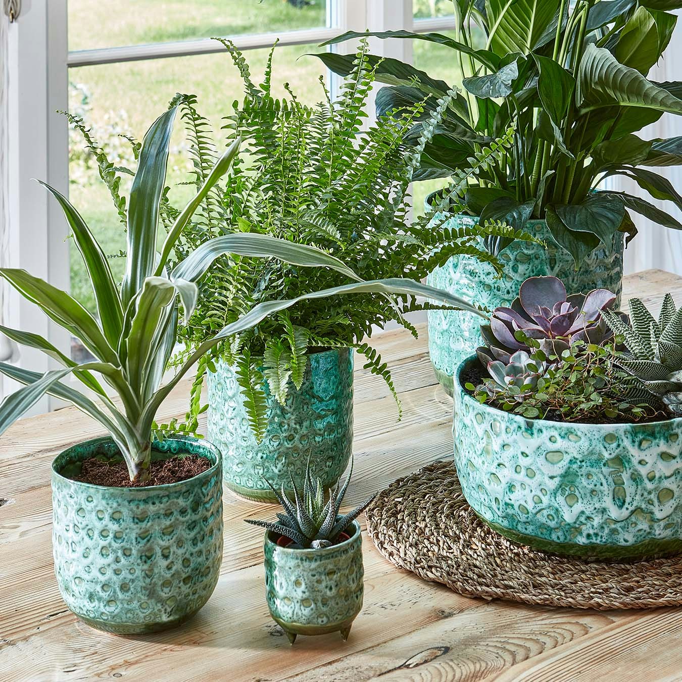 Emerald Reactive Glaze Planter by Ivyline
