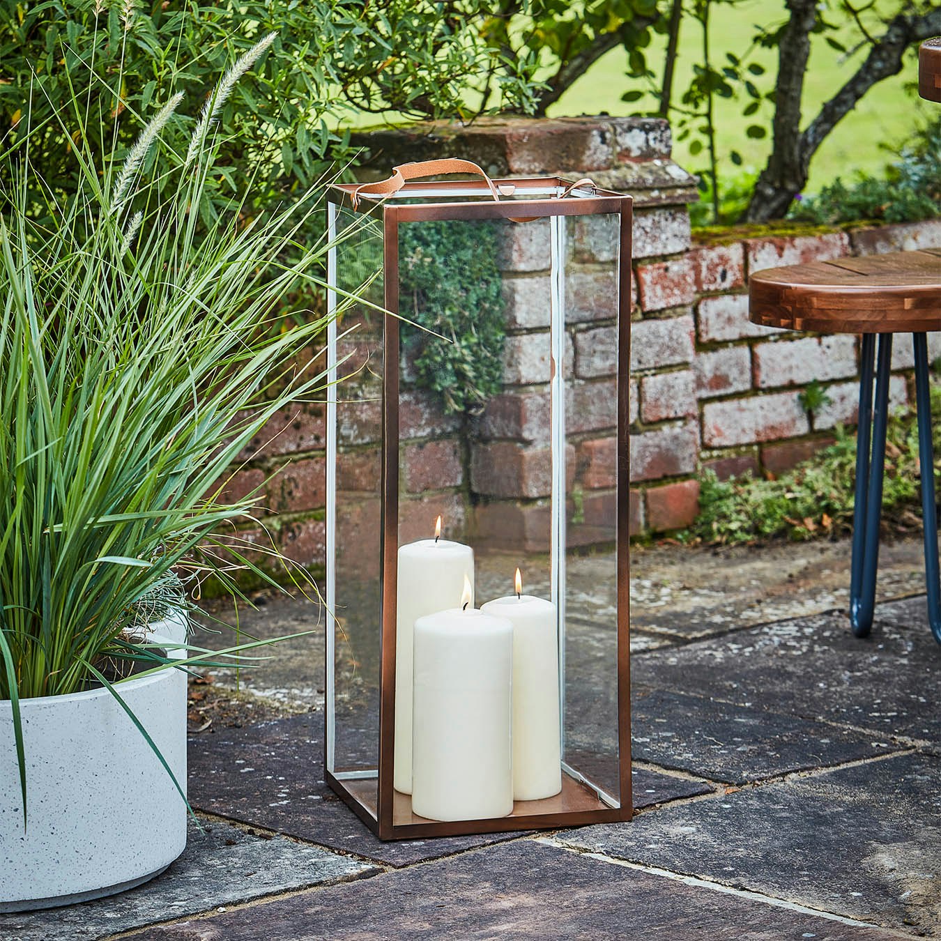 Hampton Tall Lantern - Copper by Ivyline