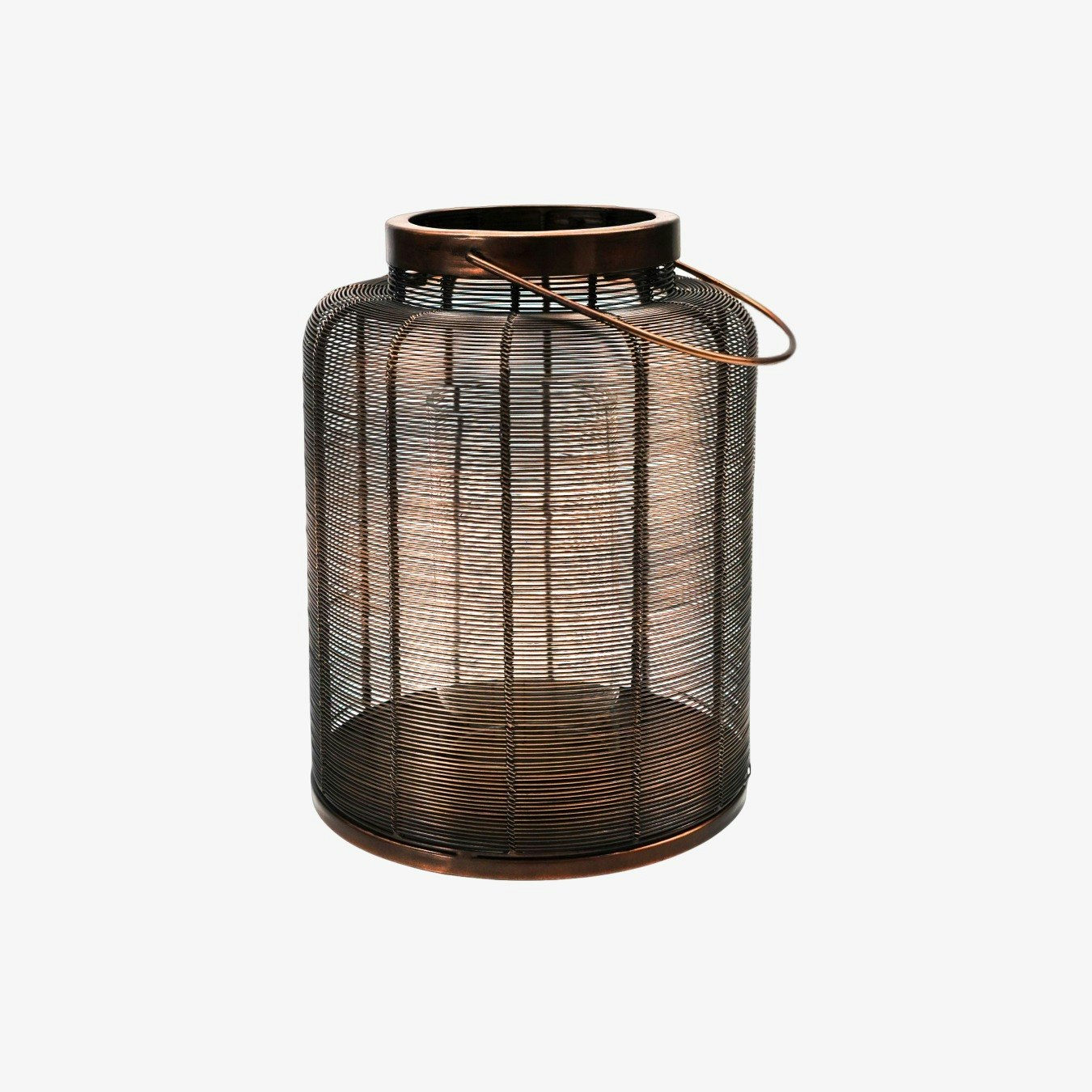 Hampton Woven Metal Lantern - Copper by Ivyline