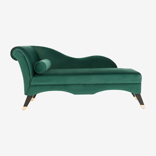 Caiden Chaise - Emerald / Black