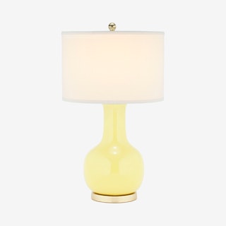 Paris Ceramic Table Lamp - Yellow / White