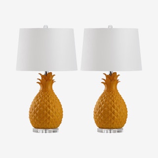 Kelly Table Lamps - Yellow / White - Set of 2