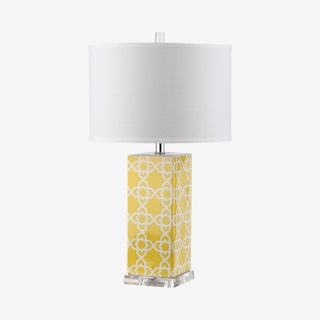 Quatrefoil Table Lamp - Yellow