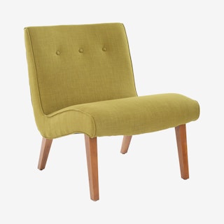 Mandell Tufted Chair - Sweet Pea Green / Oak