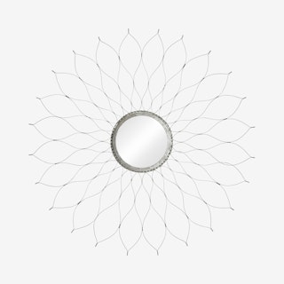 Flower Mirror - Silver