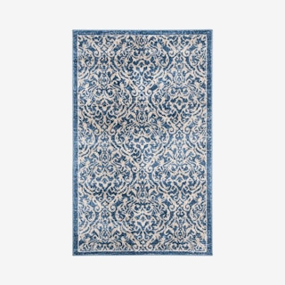 Brentwood Woven Area Rug - Navy / Cream