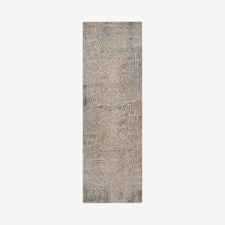 Meadow Runner Rug - Taupe - Abstract