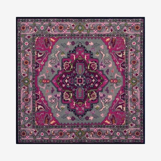 Bellagio Hand Tufted Square Area Rug - Gray / Pink