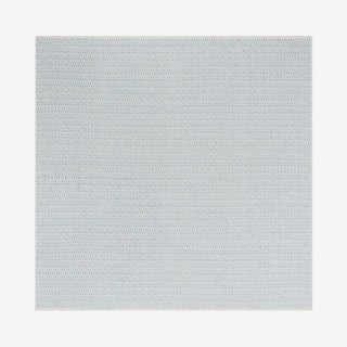 Montauk  Hand Woven Square Area Rug  - Ivory / Pastel Blue