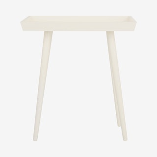 Nonie Tray Accent Table - Distressed White