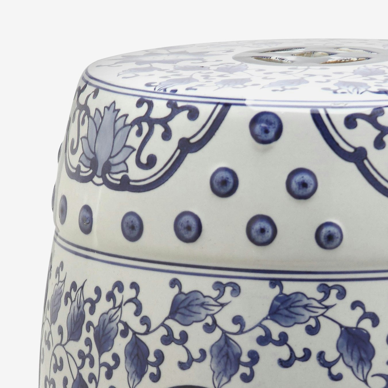 Tao Garden Stool Blue White By Safavieh Fy