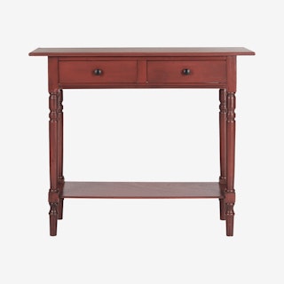 Rosemary 2-Drawer Console - Red