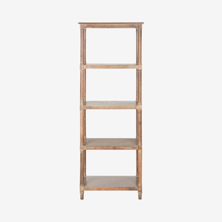 Odessa 5-Tier Bookcase - Washed Natural Pine