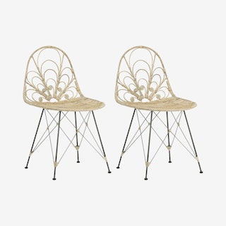 Madeline Dining Chairs - White Wash - Set of 2