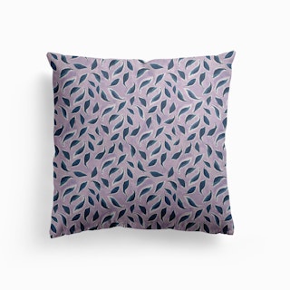 Lilac Leaves Canvas Cushion