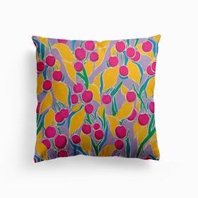 Cherry Tree Canvas Cushion