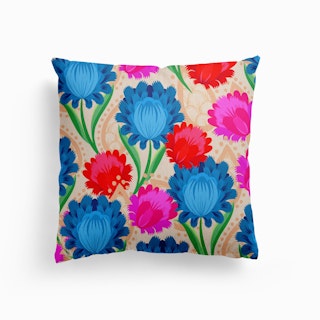 Stylised Floral Canvas Cushion