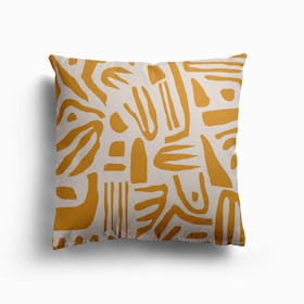 The Wishful Thinking Yellow Canvas Cushion