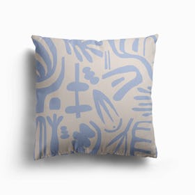 The Wishful Thinking Blue Canvas Cushion