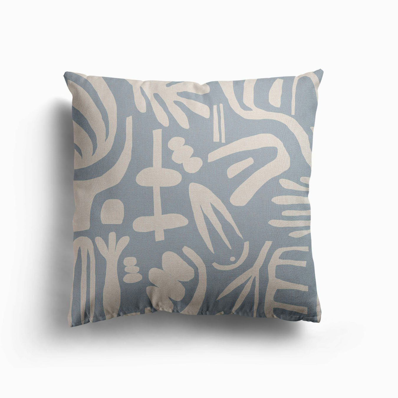 The Wishful Thinking Soft Blue Canvas Cushion by Rafaela Alves