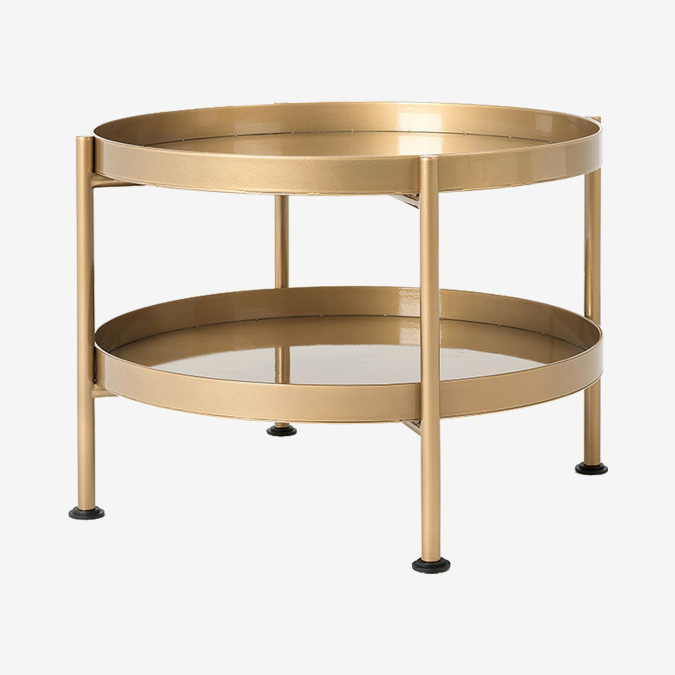 Hanna 40-2F Coffee Table - Gold by Custom Form