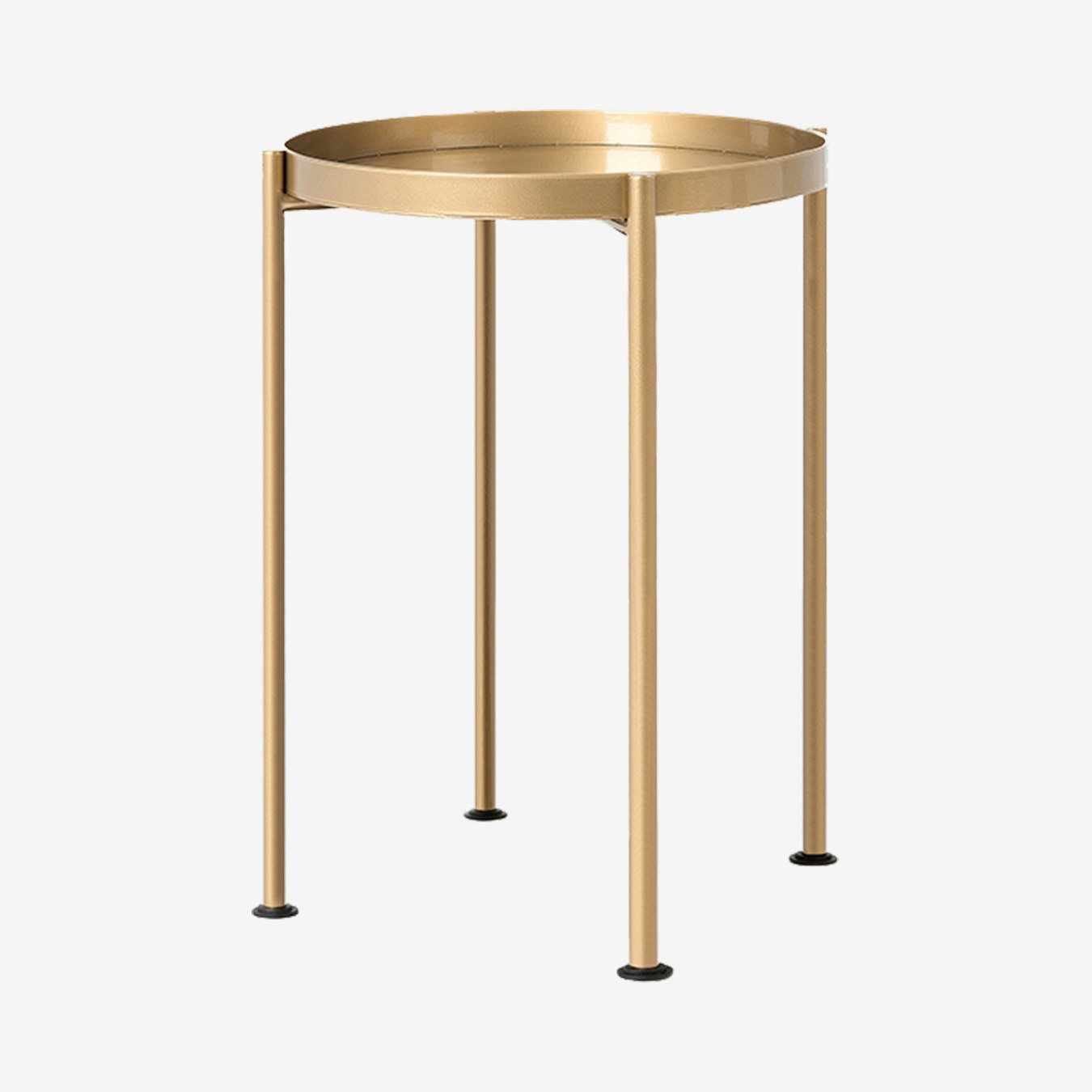 Hanna 1F / 40 Side Table - Gold by Custom Form