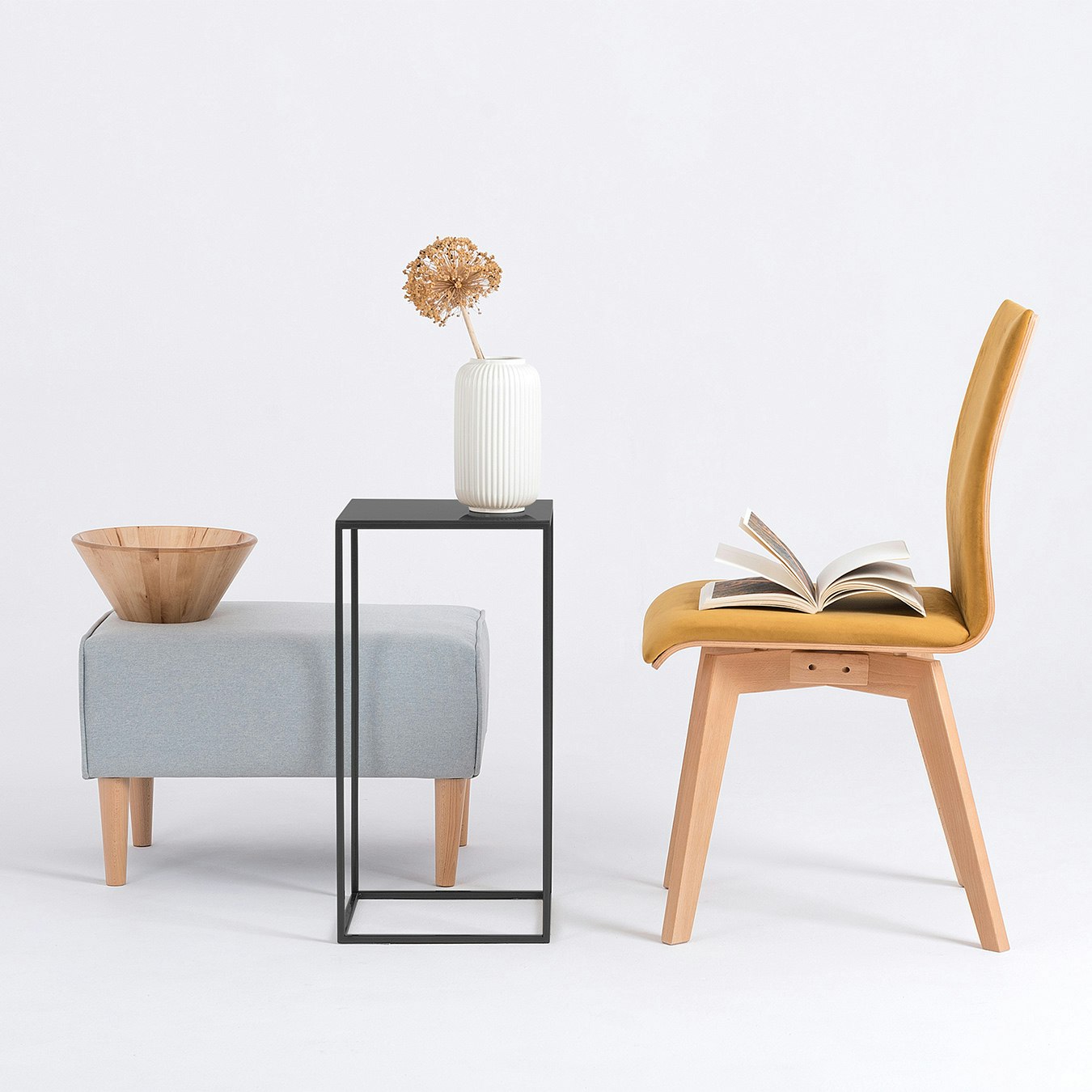 Tensio 30 Coffee Table / Side Table - Black by Custom Form