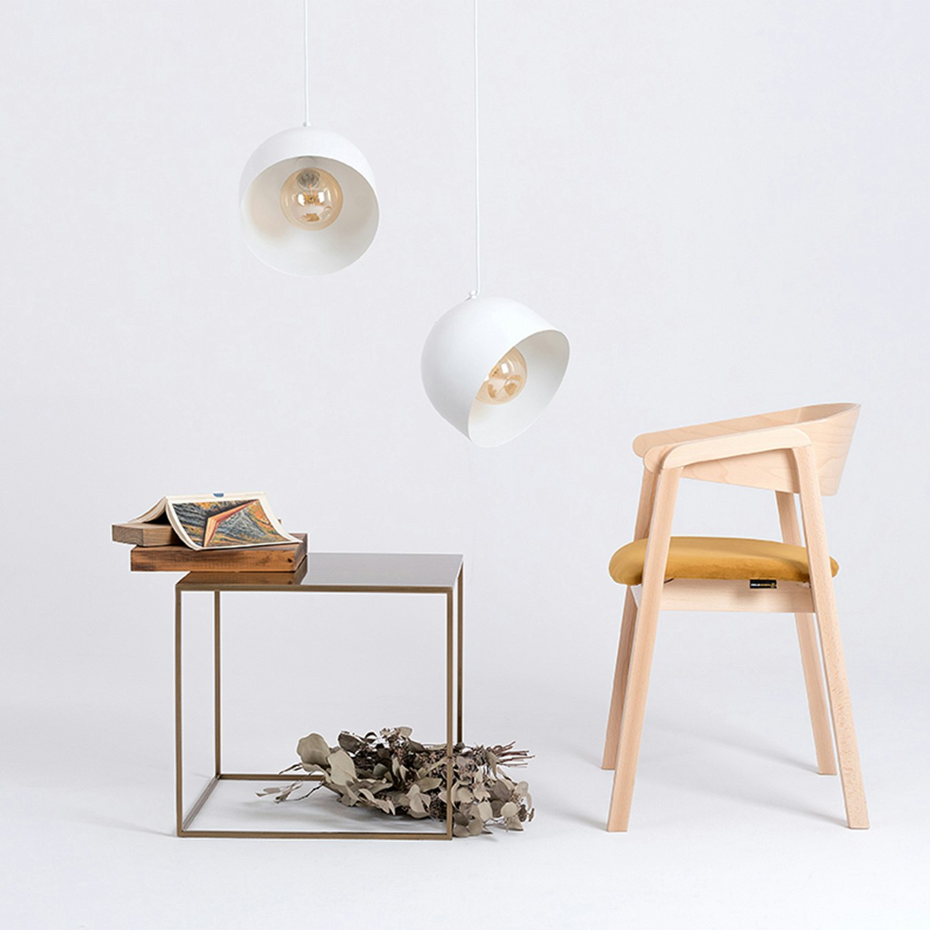 Tensio 50 Coffee Table - Gold by Custom Form