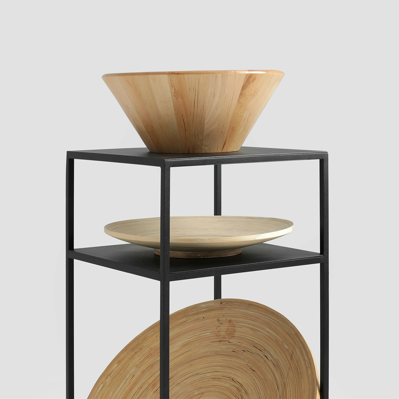 Tensio 30 2-Floor Coffee Table - Black by Custom Form
