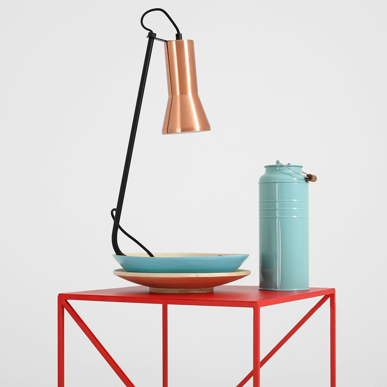 Memo Side Table - Red by Custom Form