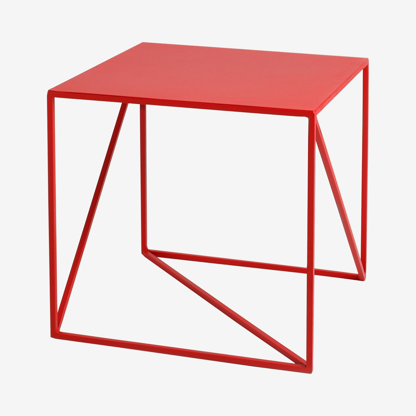 Memo Side Table - Red by Custom Form
