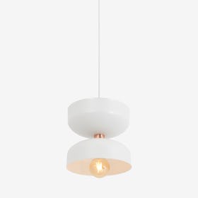 Woman Round Pendant Lamp - White