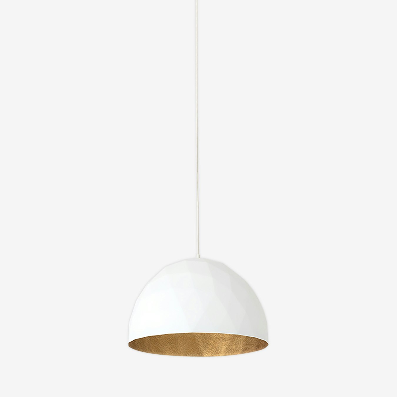 Leonard Ceiling Lamp - Gold / White by Custom Form