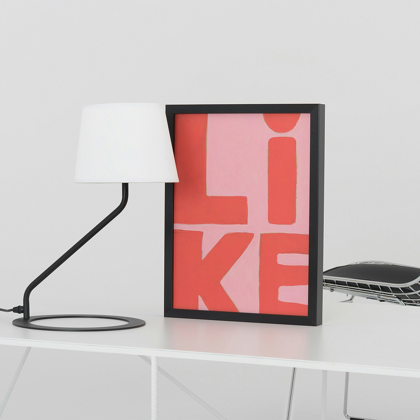 Shade Table Lamp - White / Black by Custom Form