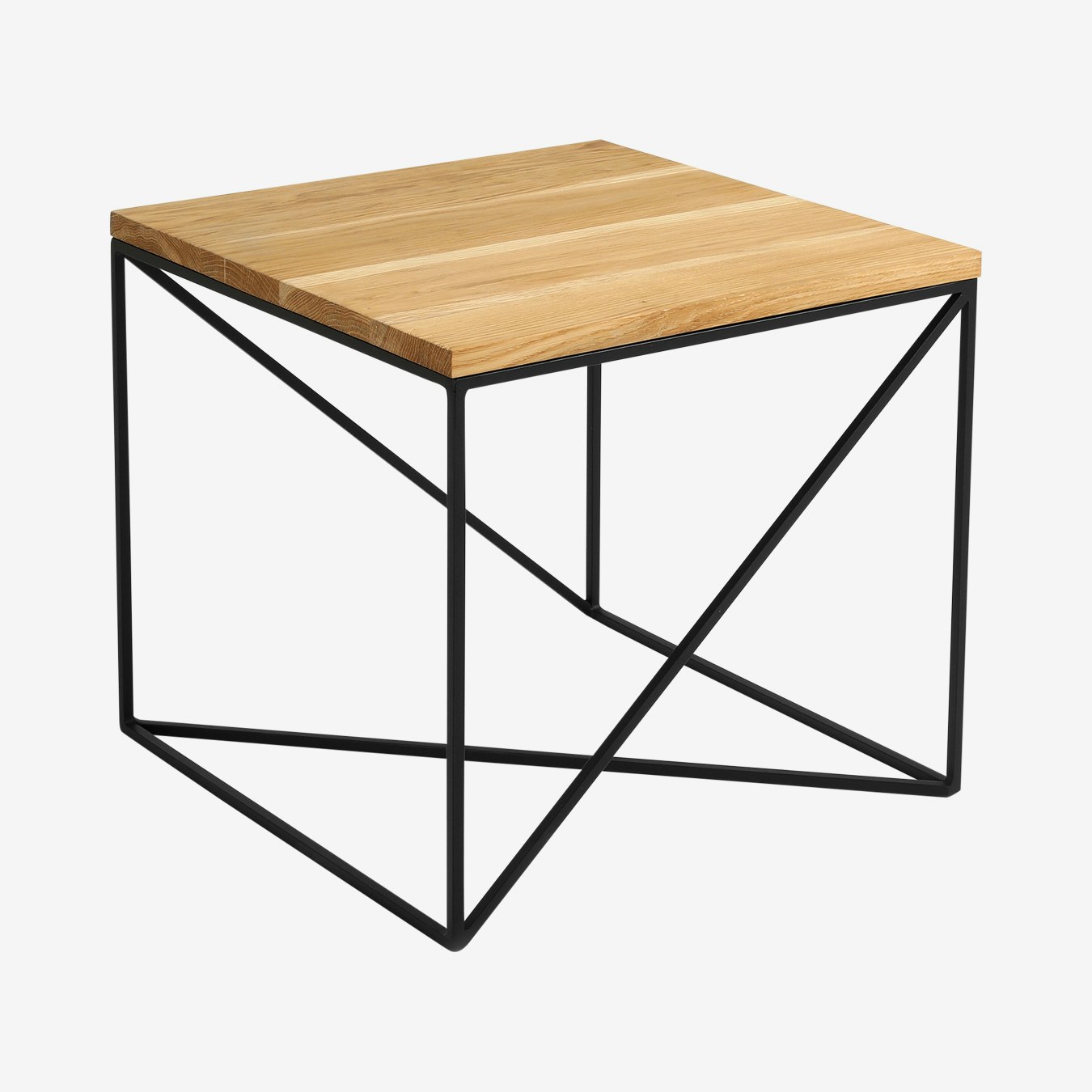 Memo Coffee Table - Oak Veneer / Black by Custom Form