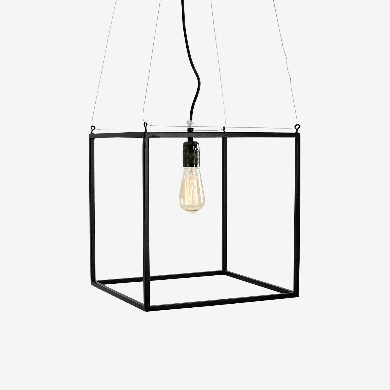 Cubic Pendant Light - Black by Custom Form